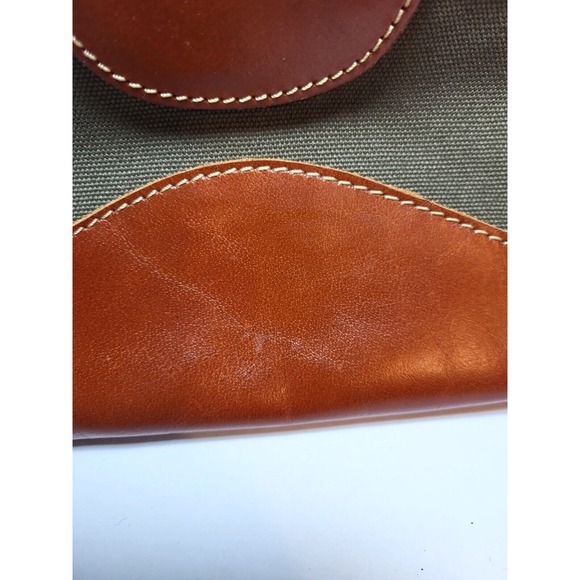 NWT Canyon Outback Olive Green Canvas Brown Leather Men's Toiletry Bag Zipper - Picture 9 of 9